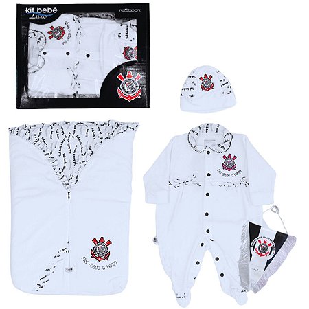 Kit Bebê Corinthians Plush Meninas Saída Maternidade Oficial
