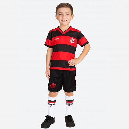 Conjunto Infantil Flamengo Uniforme Dry Oficial