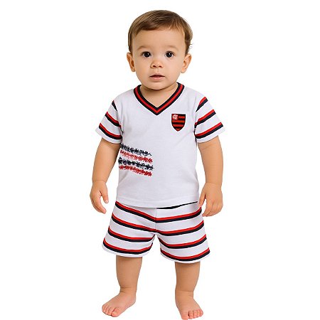 Pijama Infantil Flamengo Curto Oficial