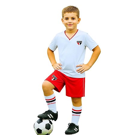 Conjunto Infantil São Paulo Uniforme Dry Oficial