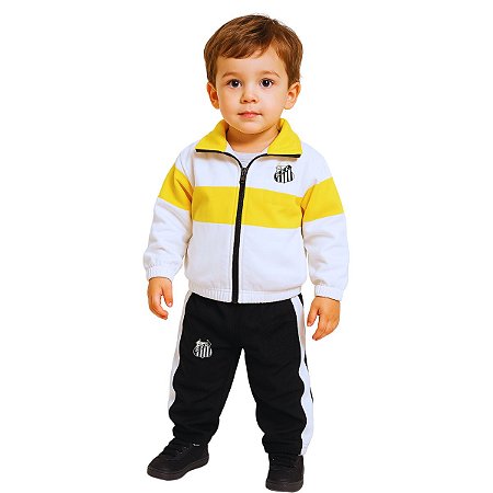 Agasalho Santos Infantil Conjunto Jaqueta e Calça Oficial