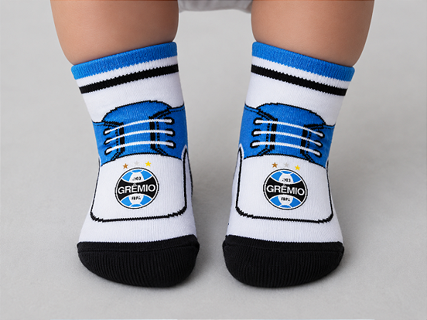 Meia Chuteira Bebê Grêmio Pequenos Craques Oficial