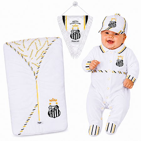 Kit Maternidade Santos com Saco de Dormir Masculino Oficial