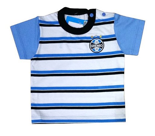 Camisa Bebê Listras Grêmio Oficial