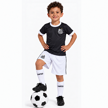 Uniforme Santos Infantil Juvenil Futebol Artilheiro Oficial