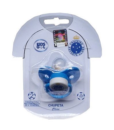Chupeta Cruzeiro Borboleta Bico Orto Tam 2 Kids Gol Oficial