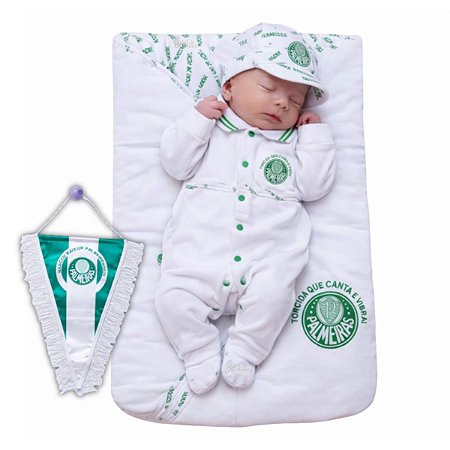 Kit Bebê Palmeiras Plush Saída Maternidade Meninos Oficial