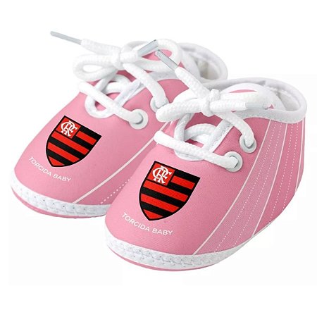 Chuteira Bebê Flamengo Rosa Torcida Baby