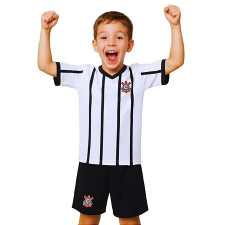 Uniforme Infantil Corinthians Listrado Oficial