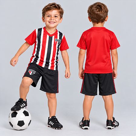 Uniforme Infantil São Paulo Listrado Oficial