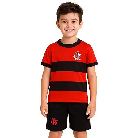 Uniforme Infantil Flamengo Listrado Oficial