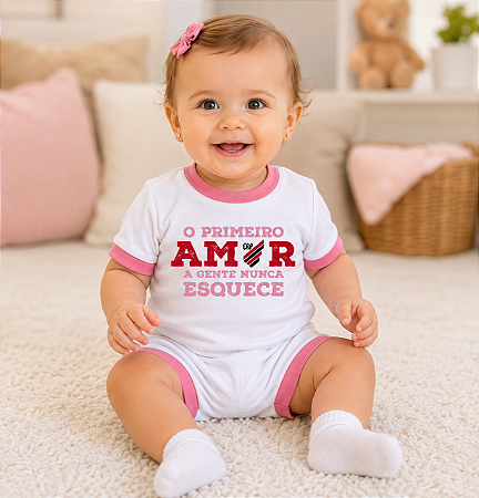 Macacão Bebê Athlético PR Primeiro Amor Oficial