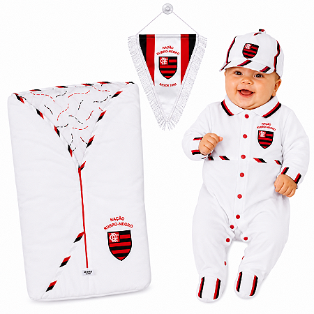 Kit Maternidade Flamengo com Saco de Dormir Masculino Oficial