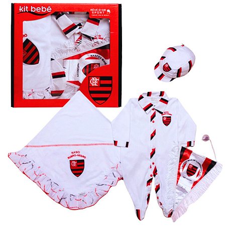 Kit Maternidade Flamengo com Manta e Boné Oficial