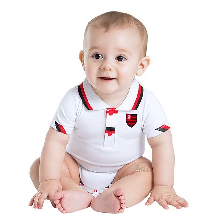 Body Flamengo Pólo Manga Curta Oficial