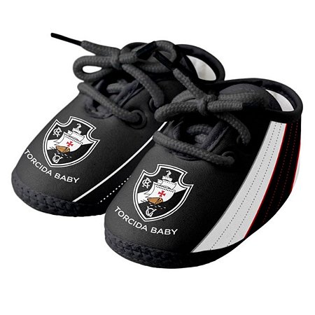 Chuteira Sapatinho Bebê Vasco Preta Torcida Baby Oficial
