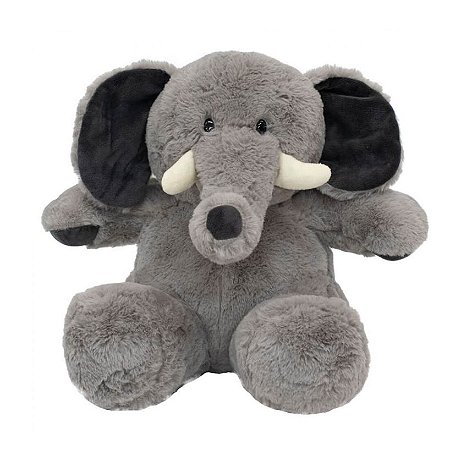 Pelúcia Elefante Cinza Abraço Sentado 27cm