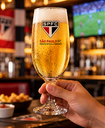 Taça de Vidro Para Chopp São Paulo 300ml Oficial