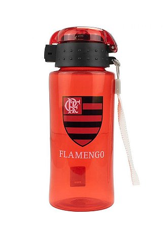 Garrafa De Plástico Vermelha 500ml Flamengo Oficial