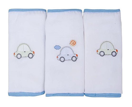 Kit Fralda Gifts Toys Com 3 Pçs Carro Azul Papi