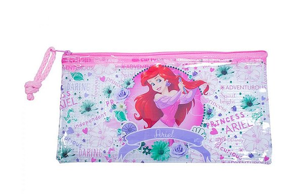 Estojo Necessaire Princesa Ariel 10X20cm - Disney