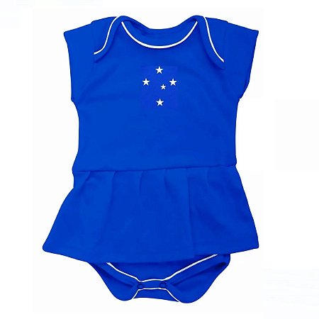 Body Vestido Cruzeiro Oficial Torcida Baby