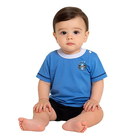 Camiseta Grêmio Bebê Azul Unissex Oficial