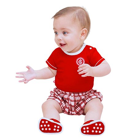 Camiseta Bebê Internacional Vermelha Oficial