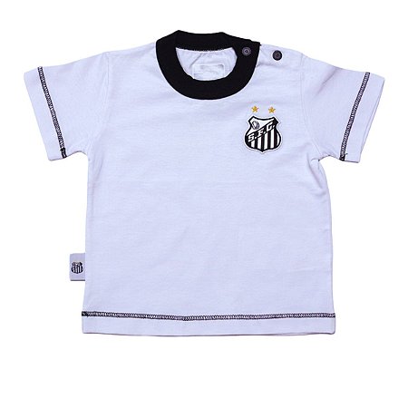 Camiseta Bebê Santos Branca Unissex Oficial