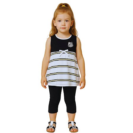 Conjunto Infantil Santos Bata e Legging Oficial