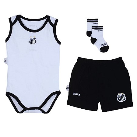Kit Body Shorts e Meia Santos Infantil Oficial
