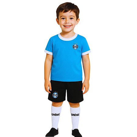 Conjunto Infantil Grêmio Uniforme Artilheiro Oficial
