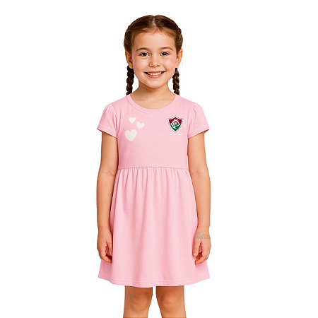 Vestido Infantil Fluminense Rosa Torcida Baby