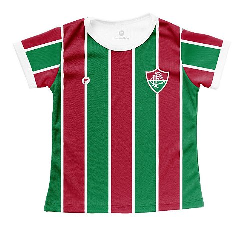 Camisa Fluminense Bebê Baby Look Listrada Oficial