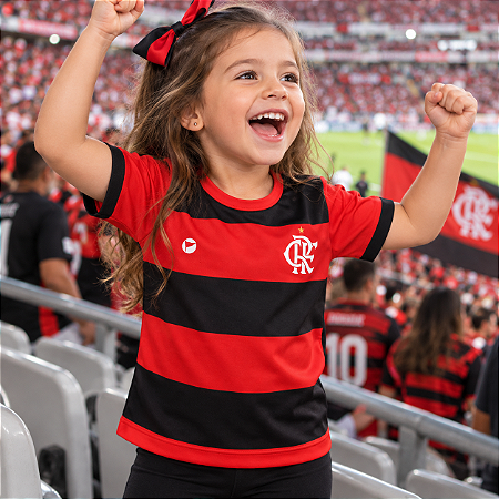 Camisa Infantil Flamengo Baby Look Listrada Oficial