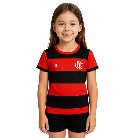 Camisa Infantil Flamengo Baby Look Listrada Oficial