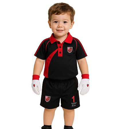 Conjunto Infantil Goleiro Flamengo Oficial