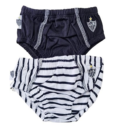 Kit Cuecas Infantil Atlético MG 2 Pçs Oficial