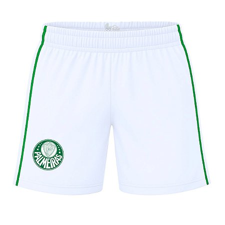 Shorts Palmeiras Branco Bebê Infantil Juvenil Oficial