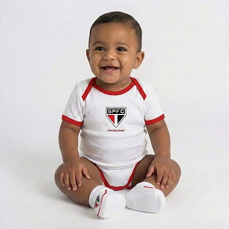 Body São Paulo Oficial Branco - Torcida Baby