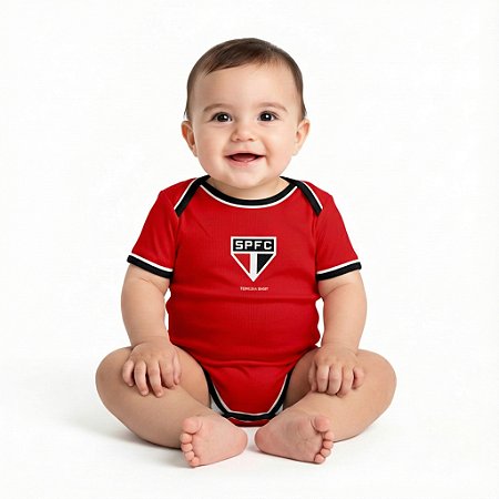 Body São Paulo Oficial Vermelho - Torcida Baby