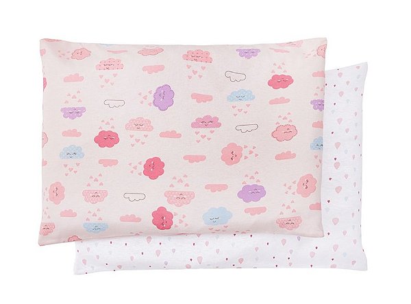 Kit Fronha Bebê Com 2 Pçs 40cm x 28cm Nuvem Papi