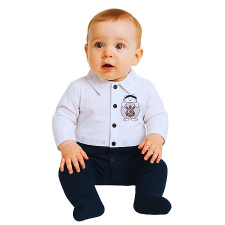 Macacão Bebê Corinthians Longo Gatinho Oficial