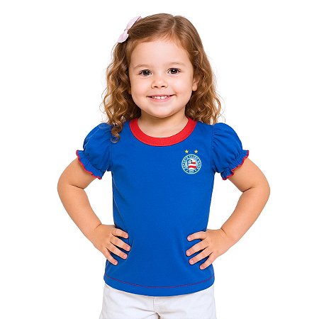 Camiseta Infantil Bahia Azul Feminina Oficial