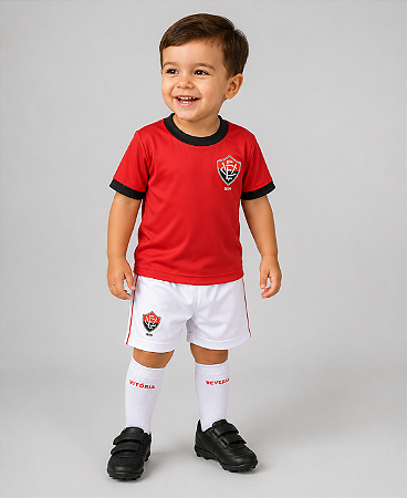 Uniforme Infantil Vitória Conjunto Artilheiro Oficial