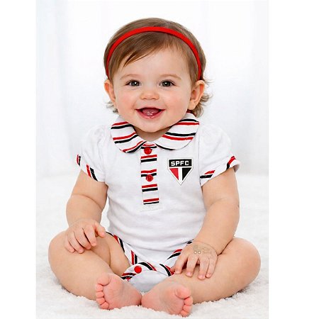Body São Paulo Manga Curta Feminino Oficial