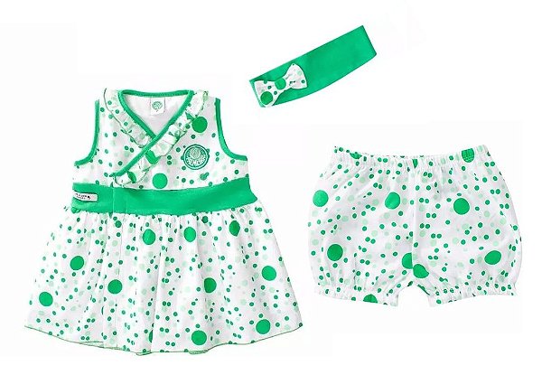 Vestido Bebê Infantil Palmeiras - Cia Bebê