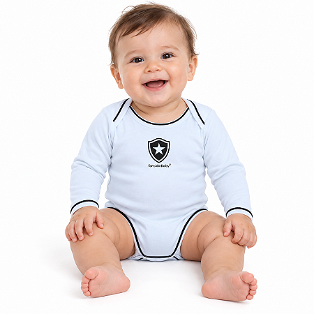 Body Botafogo Branco Longo Torcida Baby Oficial