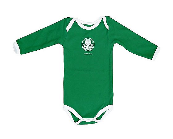 Body Palmeiras Verde Longo Torcida Baby Oficial