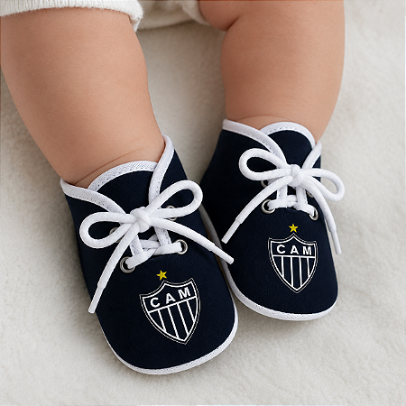 Sapatinho Chuteirinha Bebê Atlético Mineiro Preta